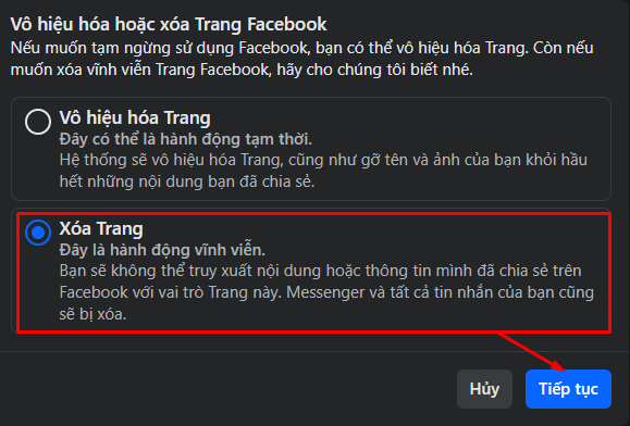 Hướng dẫn chi tiết cách xóa fanpage _ ảnh 3