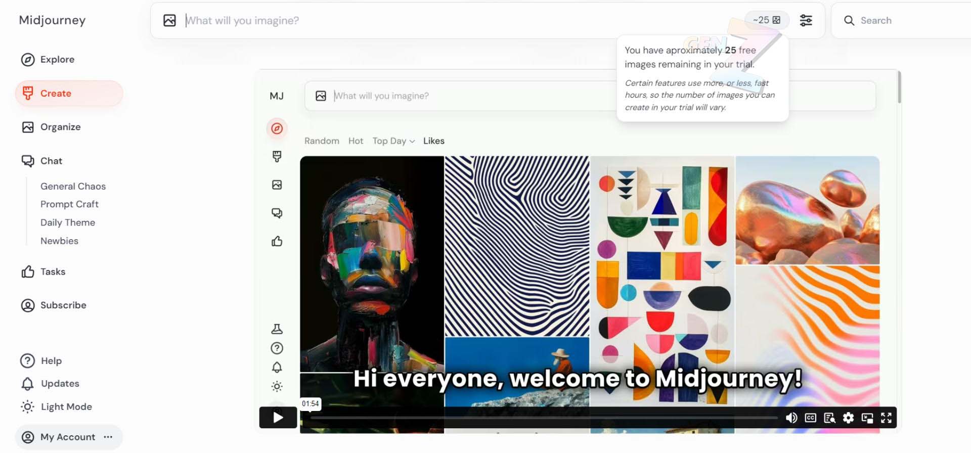 Midjourney cho sử dụng miễn phí với 25 ảnh mỗi tài khoản (2)