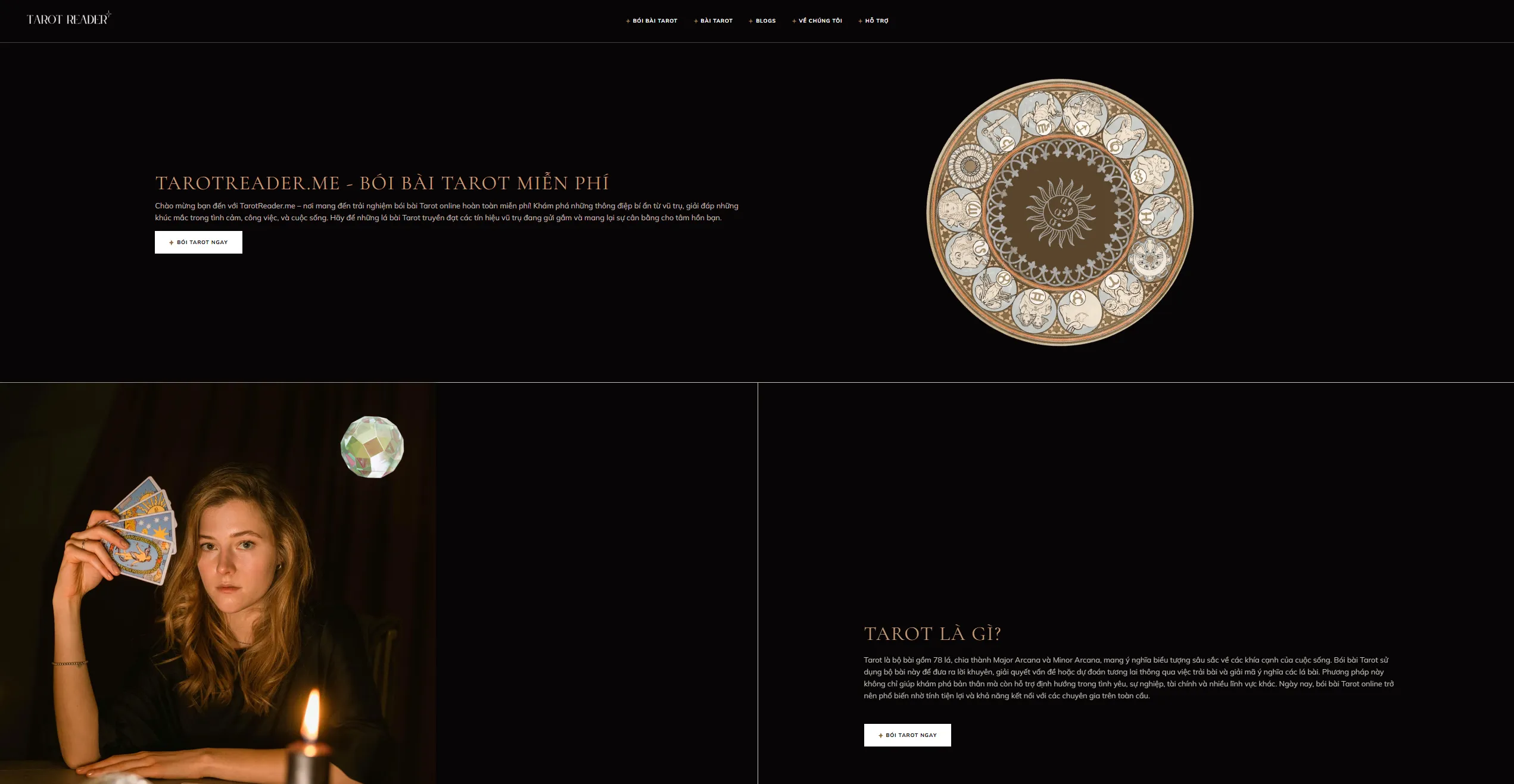 Website xem bói tarot online