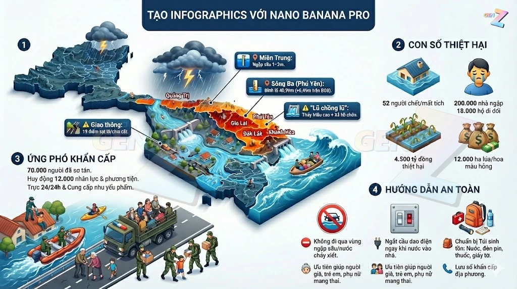 Dùng Nano Banana Pro tạo infographics