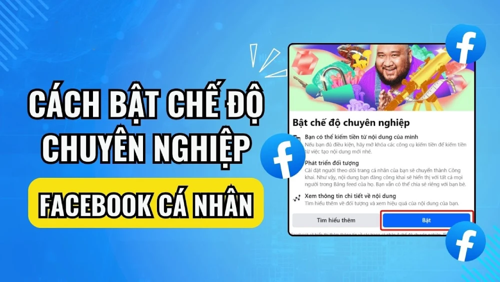 Cách bật chế độ chuyên nghiệp trên Facebook