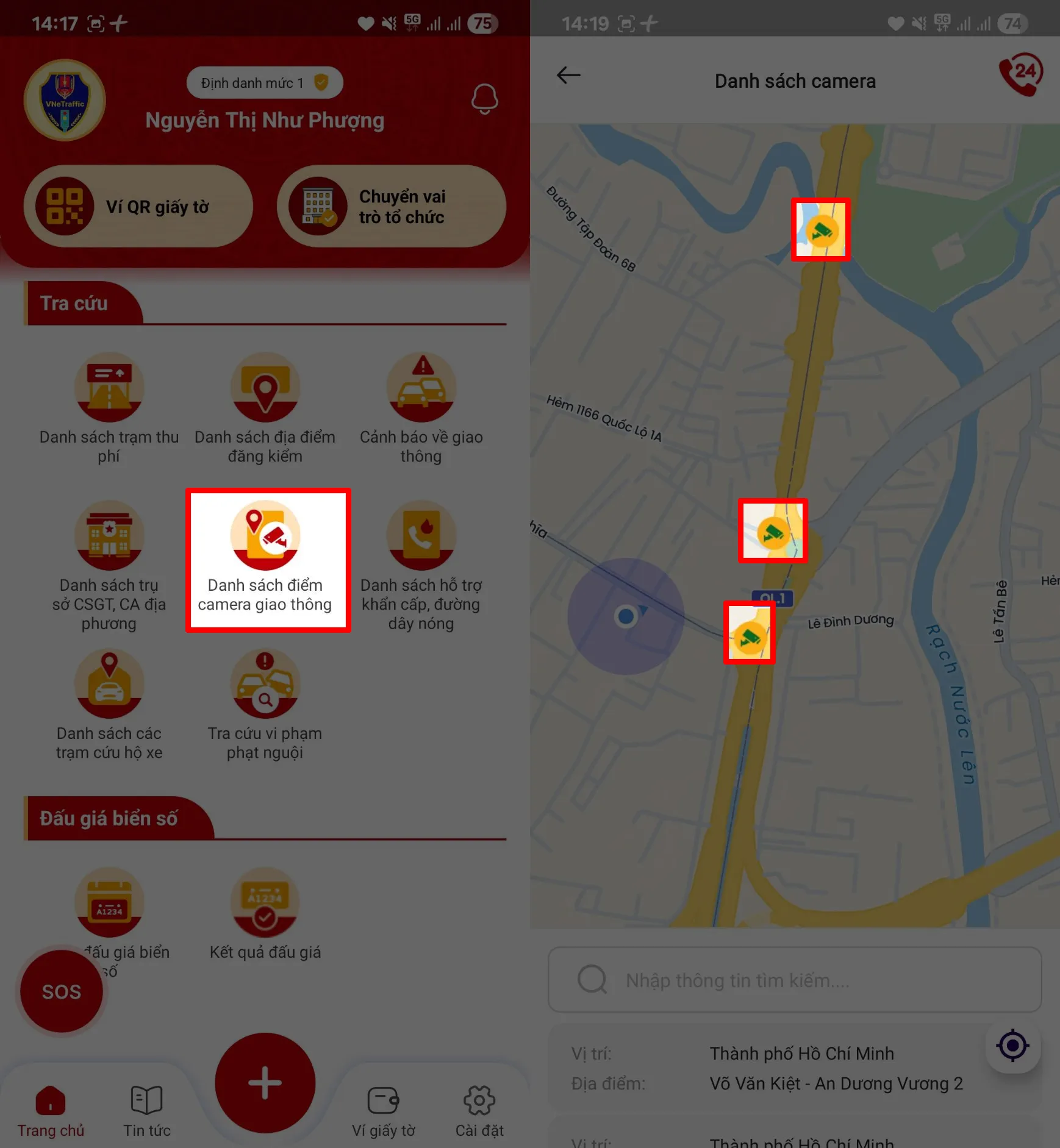 Cách xem Camera giao thông trực tuyến trên ứng dụng VNeTraffic (1)