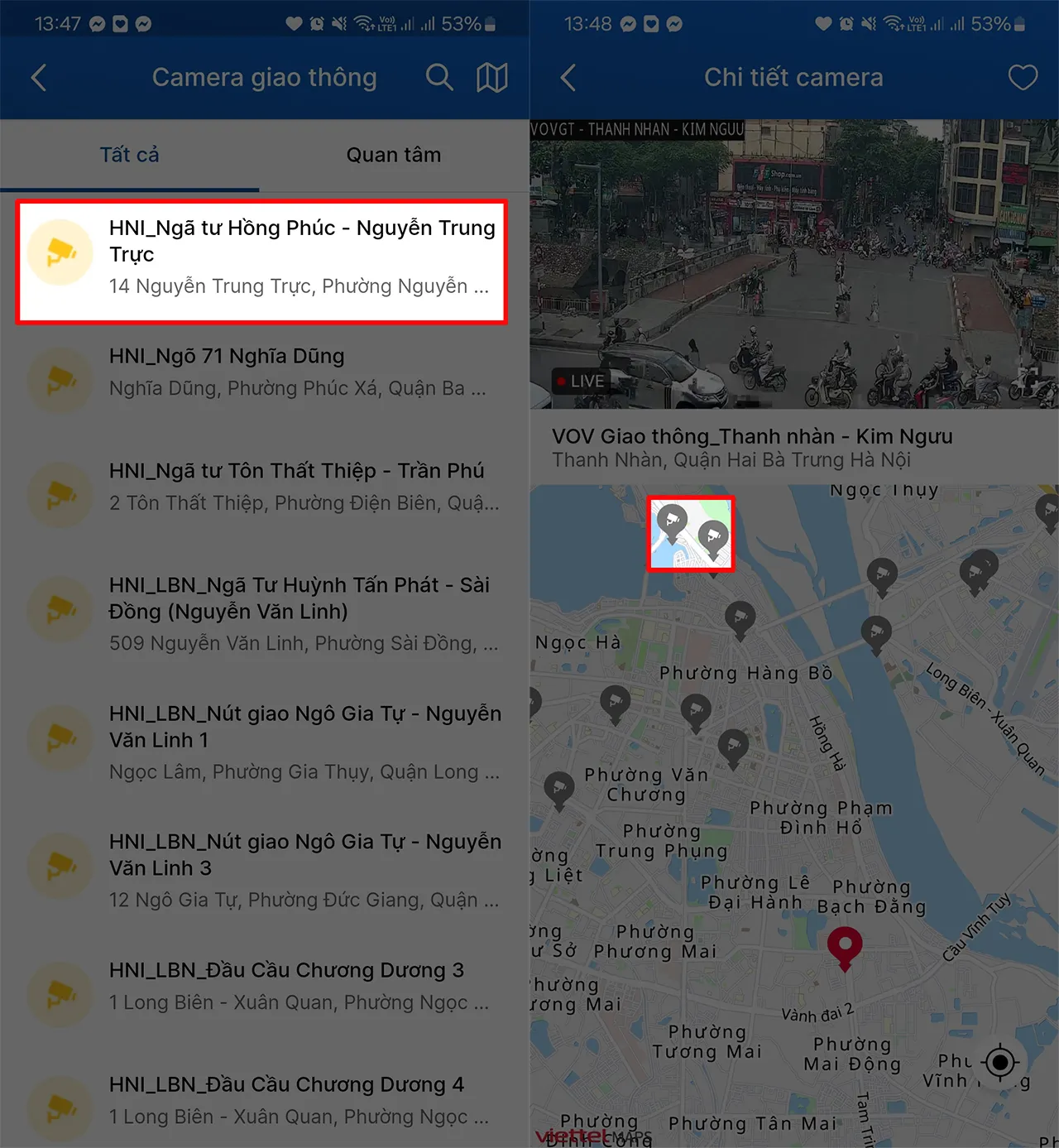 Cách xem Camera giao thông trực tuyến trên ứng dụng iHanoi (1)