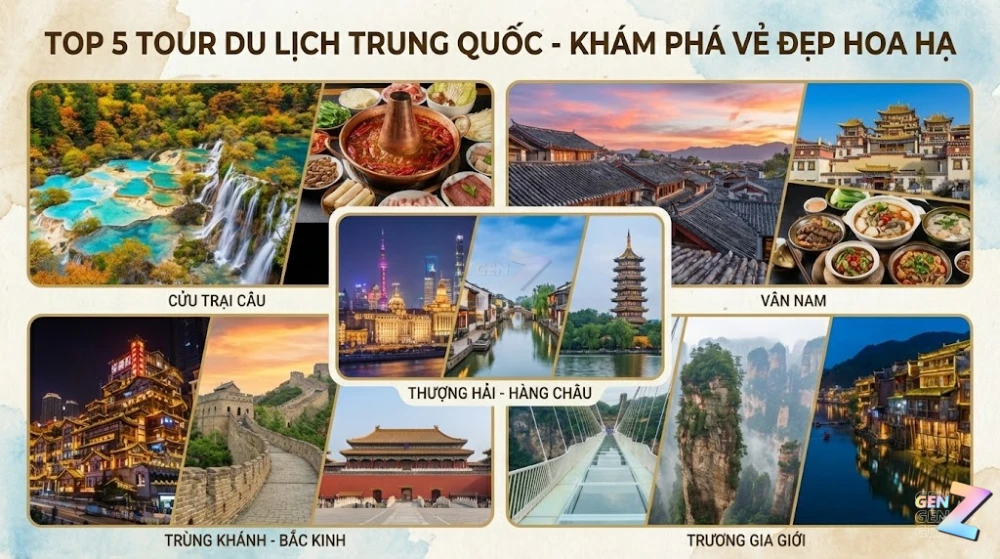 Top 5 tour du lịch Trung Quốc