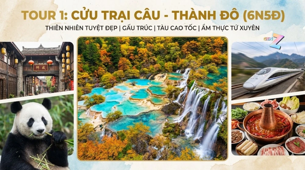 Tour du lịch Cửu Trại Câu - Thành Đô Trung Quốc