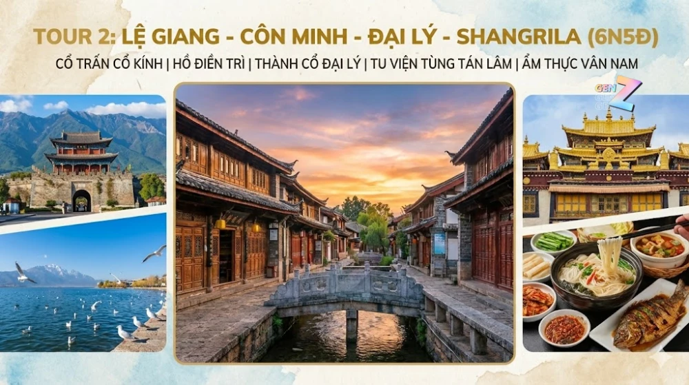 Tour du lịch Lệ Giang - Đại Lý - Shangrila