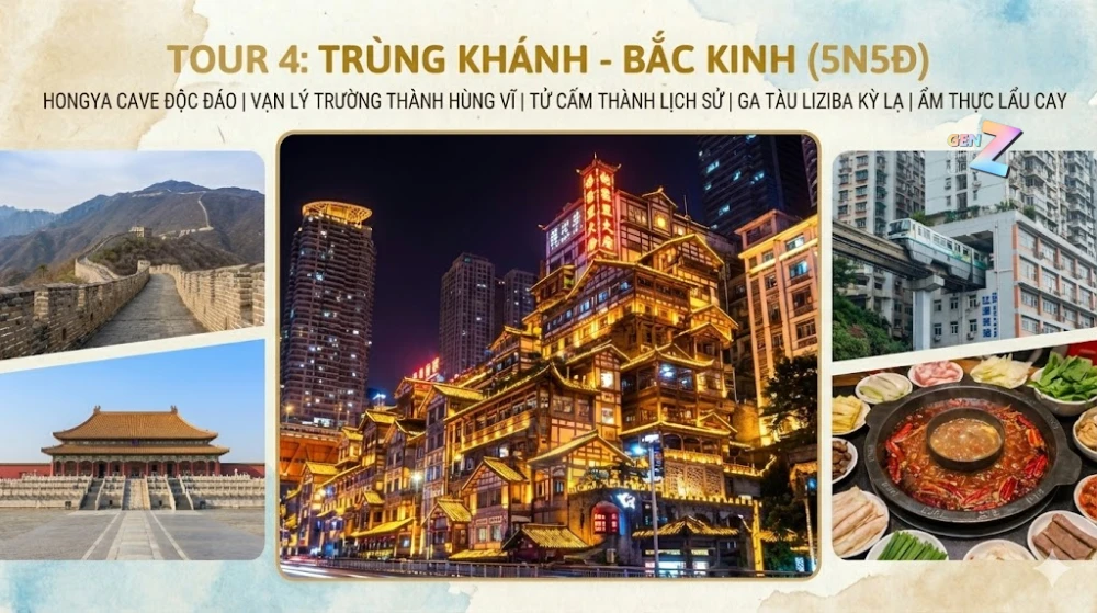 Tour du lịch Trùng Khách - Bắc Kinh Trung Quốc