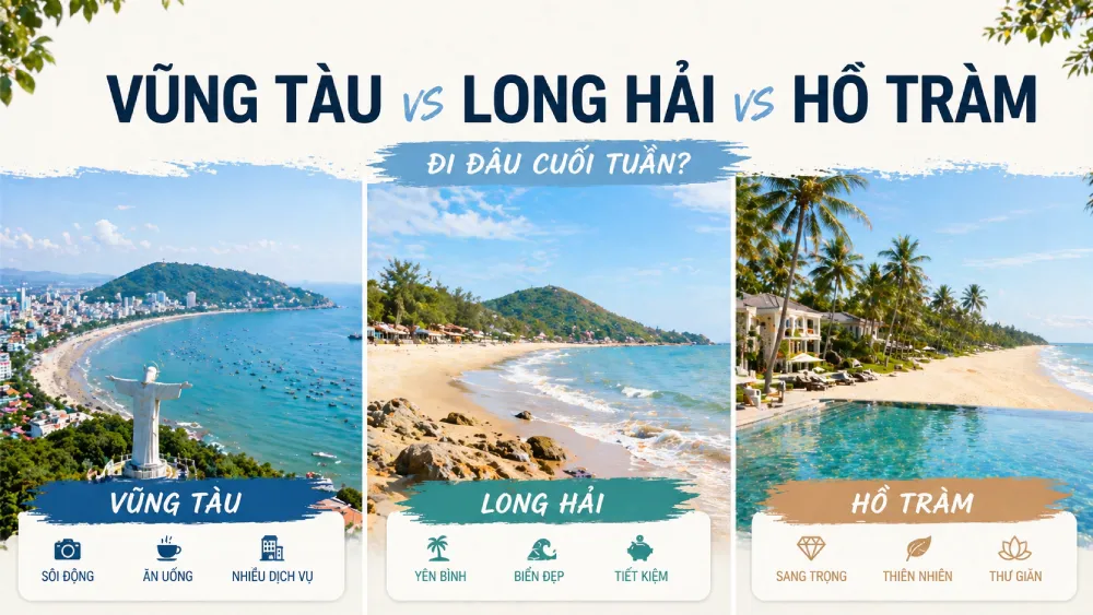 Vũng Tàu vs Long Hải vs Hồ Tràm